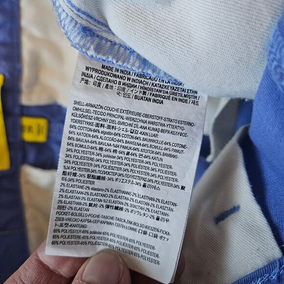 Vans Pants‎ Womens 25  Blue Tierra Whack Cuffed Wide Leg Chino Style Streetwear - Picture 11 of 12